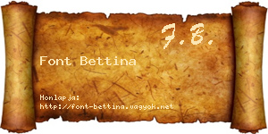 Font Bettina névjegykártya